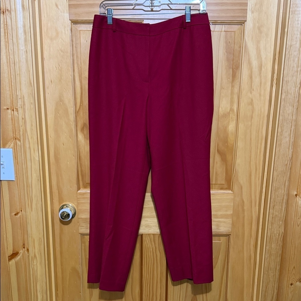 Talbots Wool Red Women's Trousers, Size 14 Petite.